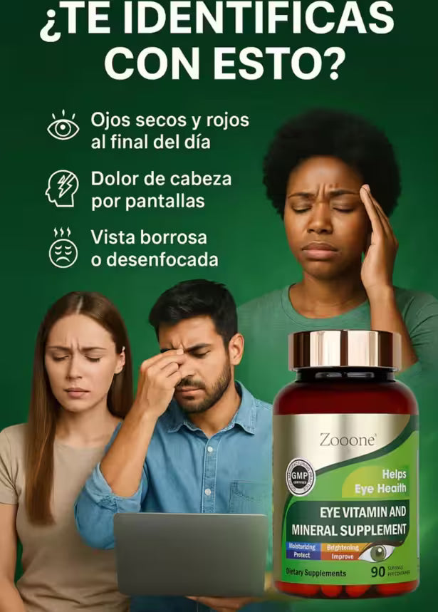 “Ojos rojos, visión borrosa… ya no más.” ➡️ Zooone alivia tu vista desde adentro. ¡Empieza ahora!