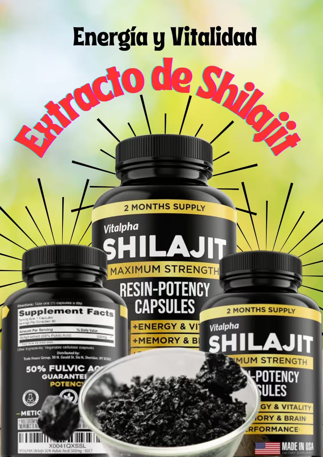 “Shilajit Vitalpha: Potencia Natural para Cuerpo y Mente”
